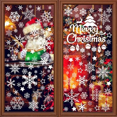 Funnlot 345 Pcs Snowflake Window Stickers…
