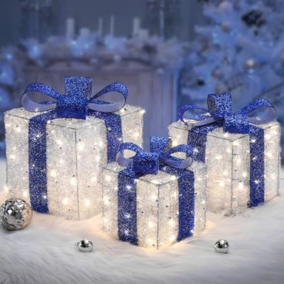 Quntis Christmas Light-up Gift Boxes