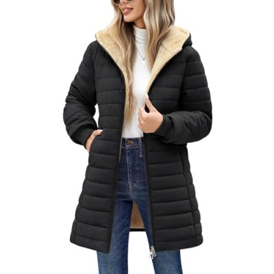 Tuopuda Womens Winter Coat Fleece Jackets Slim…