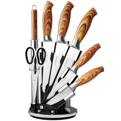 Nuovva Sharp Kitchen Knife Set – 7Pcs Stainless…