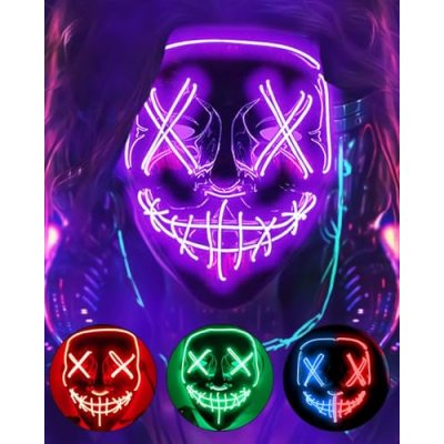 DWTECH Purge Mask LED Halloween Mask LED…