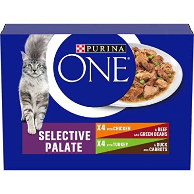 Purina ONE Adult Wet Cat Food Selective Palate 8…