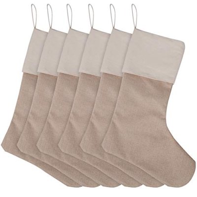 Burlap Christmas Stockings