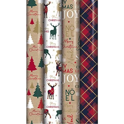 Eurowrap 4 x 5M Rolls of Wrap Wrapping Paper…