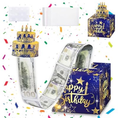 Surprise Birthday Money Gift Box Cash Gift Pull,…