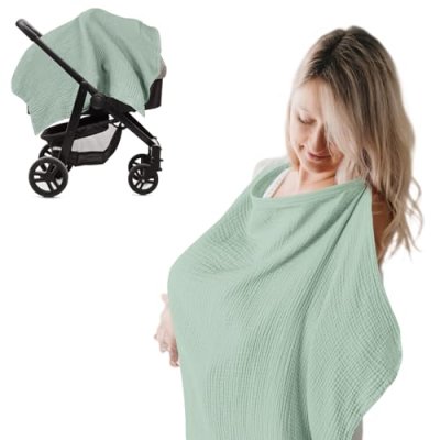 Nursing Cover for Breastfeeding Breathable Cotton…