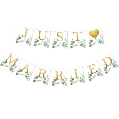 HOWAF Just Married Decorations, Just Married…