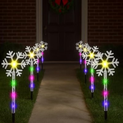 Just for Christmas Snowflake Path Lights