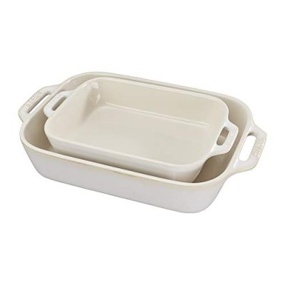 STAUB Rustic Ivory Ceramic Rectangular Casserole…