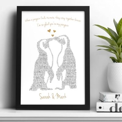 Custom Kissing Penguins Couple Gifts