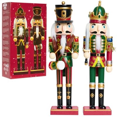 DECO EXPRESS Nutcracker Pack of 2 Wooden…