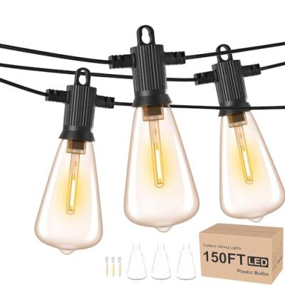 ZOTOYI Outdoor String Lights with Vintage Bulbs