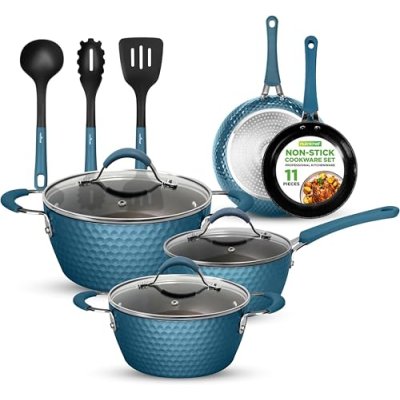 NutriChef 11 Pc Pots and Pans Set Non Stick…