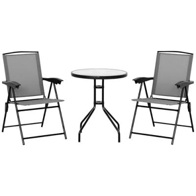 Outsunny Bistro Set with Armchairs & Table