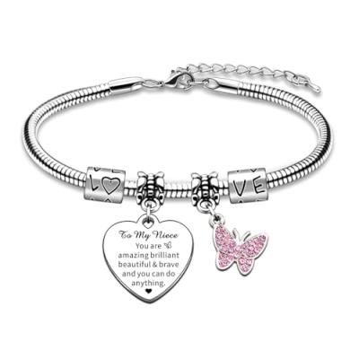 AMZQ Butterfly Bracelet for Niece