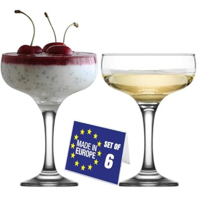 NORDIC SCHILLER Luxury Coupe Cocktail Glasses Set…