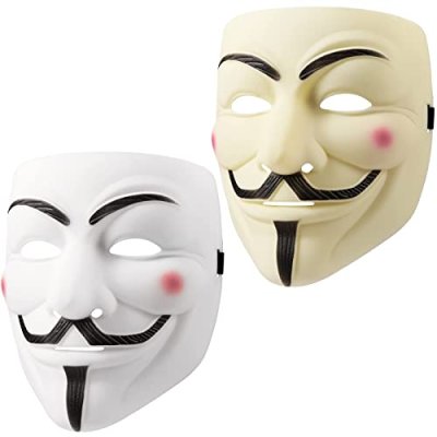 UNOLIGA Guy Fawkes Mask, 2-Pack