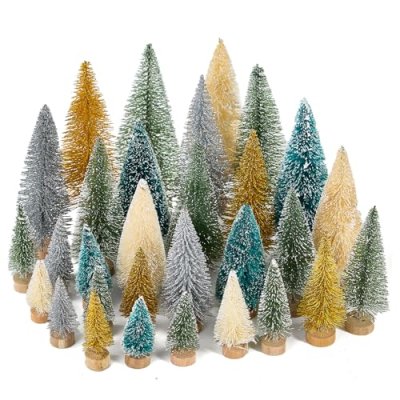 Fuyuleyo Mini Frosted Christmas Trees