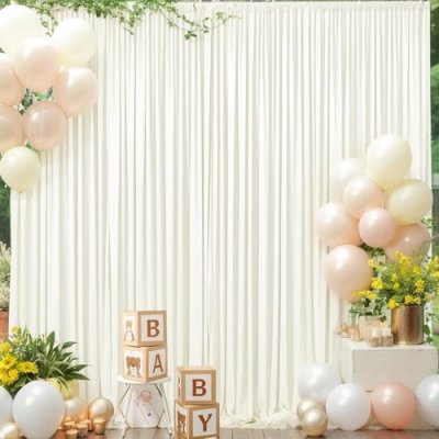 Ivory Backdrop Curtain