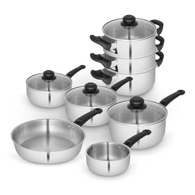 Swan Townhouse 8 Piece Stainless Steel Cookware…