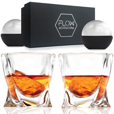 FLOW Twist Whiskey Glasses