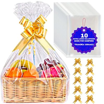 MAARA Extra Large Cellophane Wrap Bags For…