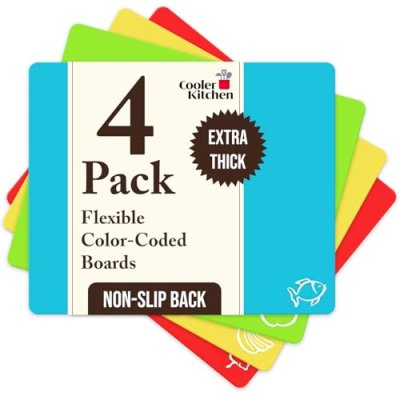 Extra Thick Flexible Plastic Chopping Board (Set…