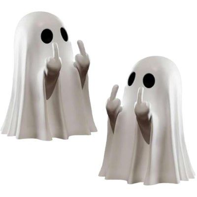 Qylazune 2 Pcs Halloween Middle Finger Ghost…