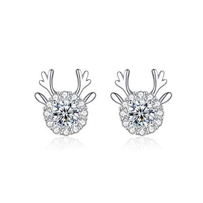Wynn's Silver Reindeer Earrings