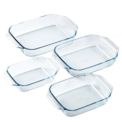 Pyrex - Set of 4 Oven Dishes - Rectangular - Wide…