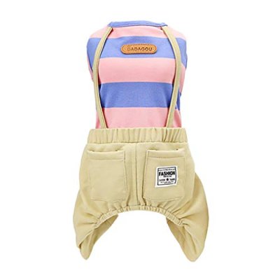 Izefia Dog Shirt Clothes Stripe Shirts 4 Legs…