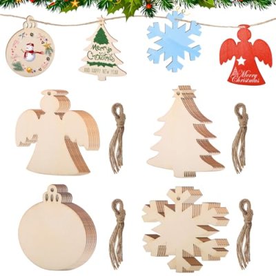 Fzyisw Wooden Baubles Set